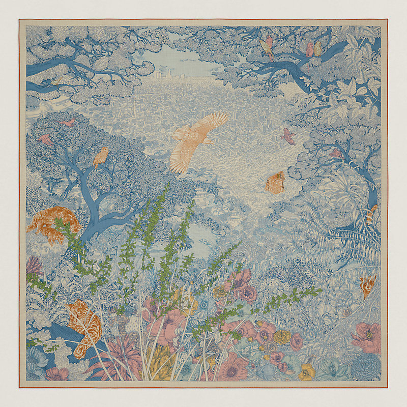 HERMES ショール retour a la nature 自然回帰 140 Retour a la Nature shawl 140 | Hermès UAE